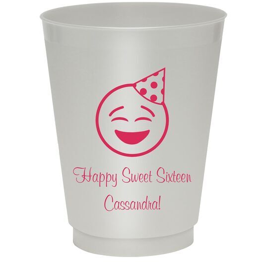 Party Hat Emoji Colored Shatterproof Cups